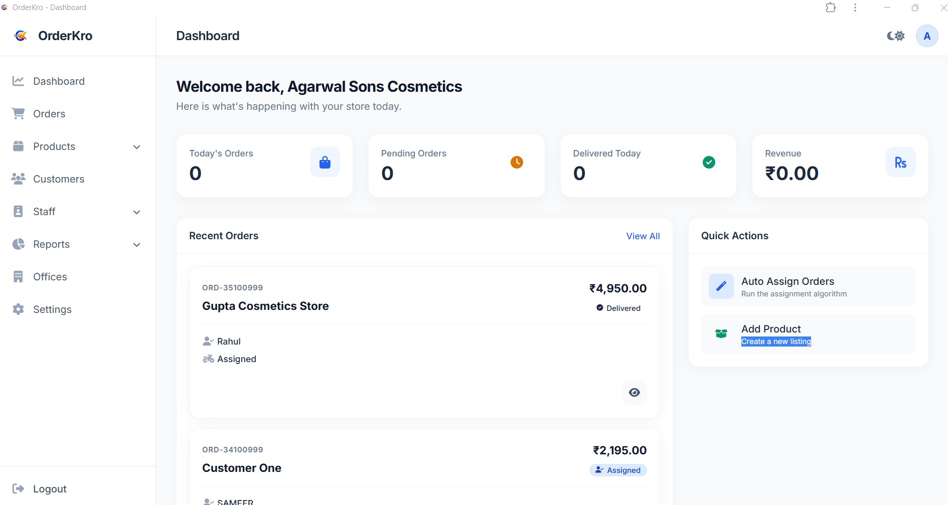 Admin Dashboard