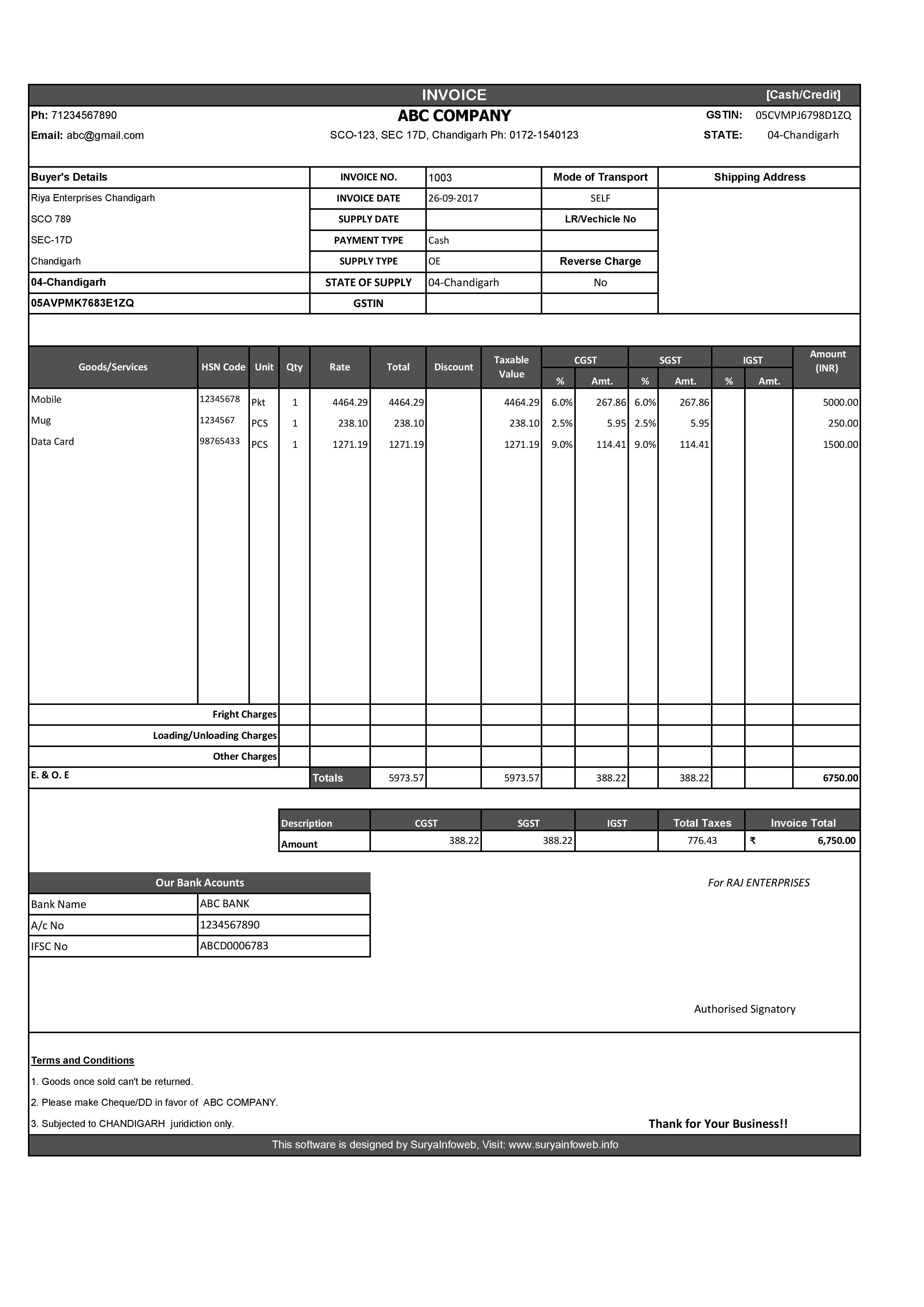 invoice inventory